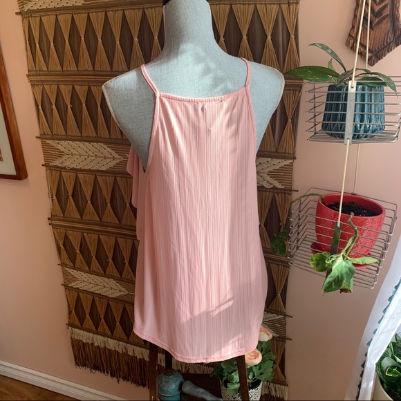💙BNWT Very J Pretty in Pink Drapey Tank Top - Picture 4 of 11